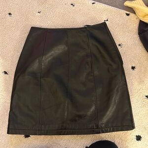 Wilson leather Black Mini Skirt